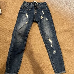 Kan Can skinny ripped jeans